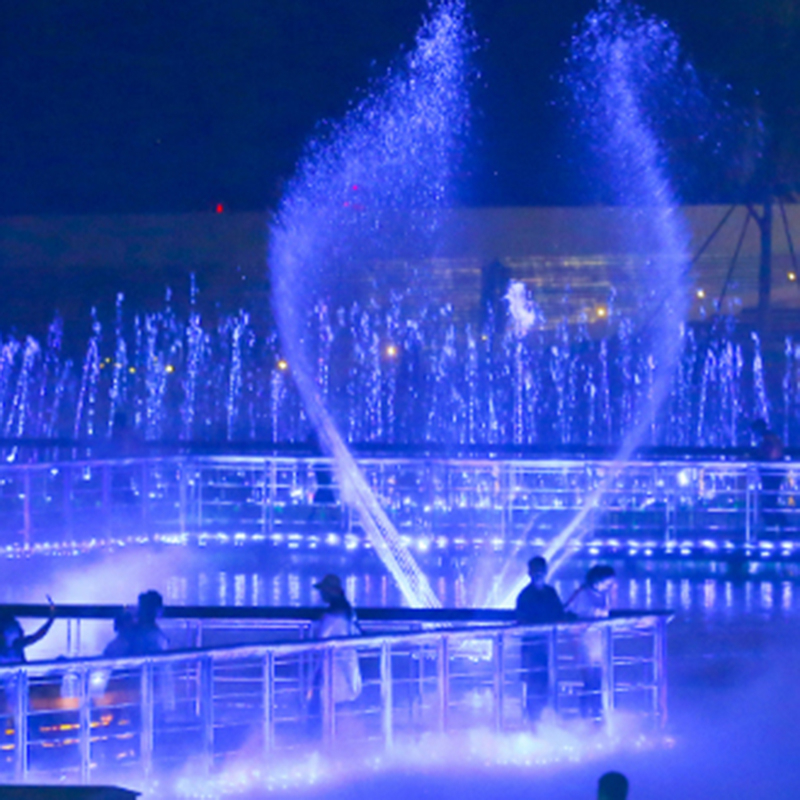 Interactive Splash Pad Fountain Show for Kids' Play Area